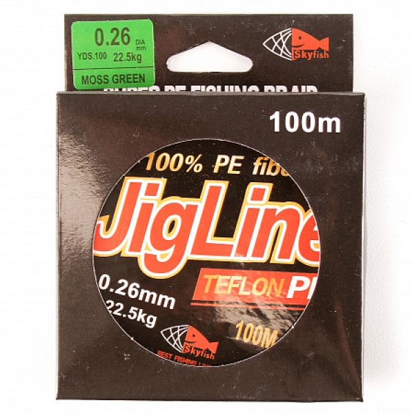 Шнур плетеный JigLine Teflon PE 100 метров в Самаре