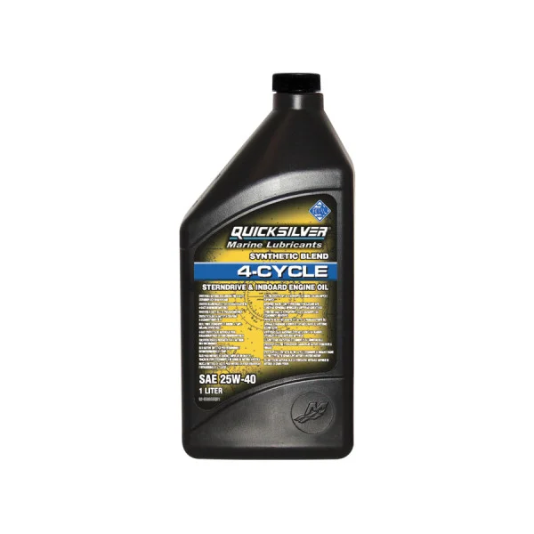 Масло Quicksilver Sterndrive & Inboard 4-stroke 25W-40 synthetic blend 1л 92-8M0086226 в Самаре